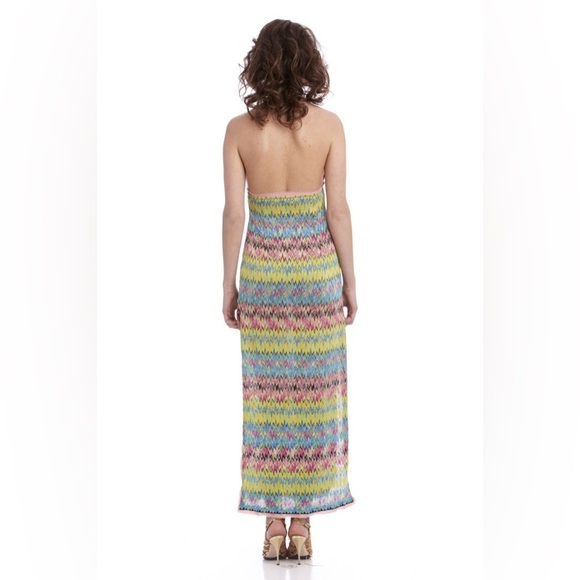 💗💛💚 Christina Makowsky Chained Halter Knit Sundress 💗💛💚 - Picture 2 of 13